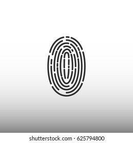 Finger print vector icon Simple fingerprint symbol