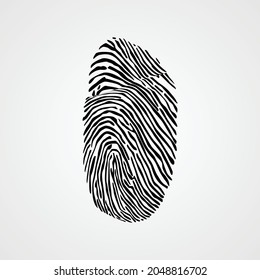 Diseño de la ilustración del vector de impresión de dedo 