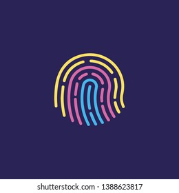 Finger Print Vector Logo Template