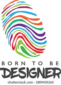 finger print vector logo template