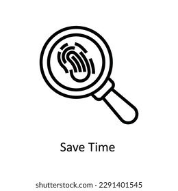 finger print Vector   outline Icons. Simple stock illustration stock