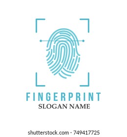 Finger print work business vector logo name design illustration