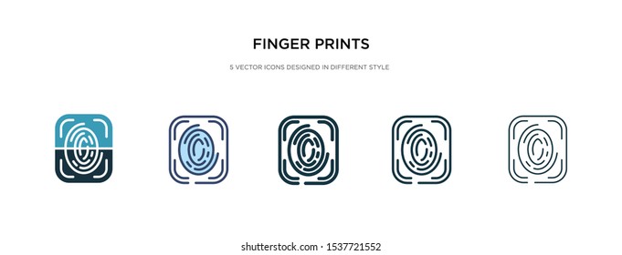 finger prints icon in different style vector illustration. two colored and black finger prints vector icons designed in filled, outline, line and stroke style can be used for web, mobile, ui
