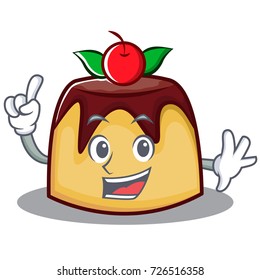 Finger pudding character cartoon style