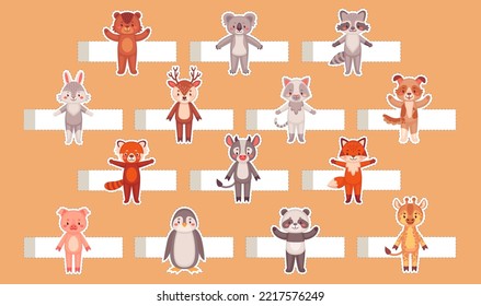 Finger Puppet Toys. Kid Craft Handmade Paper Puppets For Children Show Theatre, Cutting Or Glue Toys Simple Animal Kindergarten Education Worksheet, Ingenious Vector Illustration Of Craft Handmade