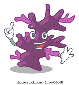 Finger purple coral reef the shape mascot