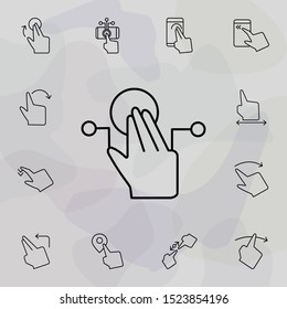 Finger, push, touch icon. Universal set of touch gesture for website design and development, app development