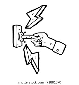 finger pushing button cartoon