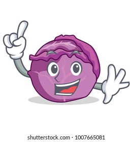 Finger red cabbage mascot cartoon