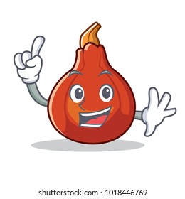 Finger red kuri squash mascot cartoon