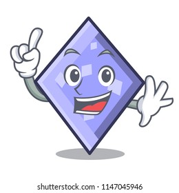 Finger rhombus mascot cartoon style