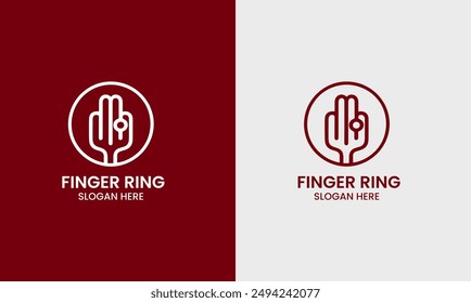 Finger ring, wedding ring, woman hand jewelry finger logo icon symbol round modern circle 