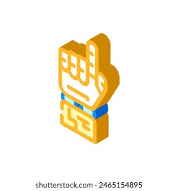finger robot hand gesture isometric icon vector. finger robot hand gesture sign. isolated symbol illustration