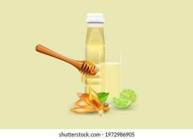 Finger Root Extract With Honey, Lime , Refreshing Herbal Juice