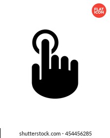 Finger scan Icon Flat Style Isolated Vector Illustration