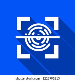 Finger scan icon with shadow , sign design
