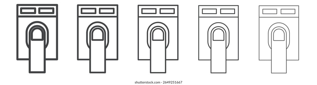 finger scanner icon simple illustration collection symbol