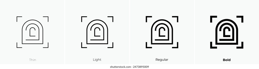 finger scanner icon. Thin, Light Regular And Bold style design isolated on white background