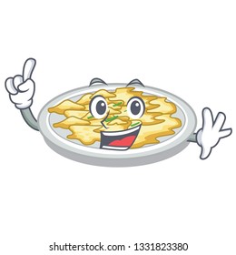 Finger scrambled egg isolated with in cartoon