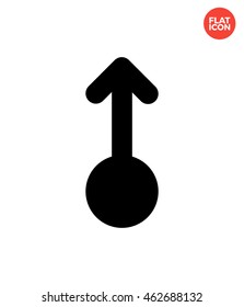Finger Scroll Up Icon Flat Style Isolated Vector Illustration