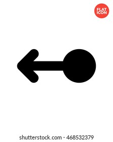 Finger Scroll Left Icon Flat Style Isolated Vector Illustration