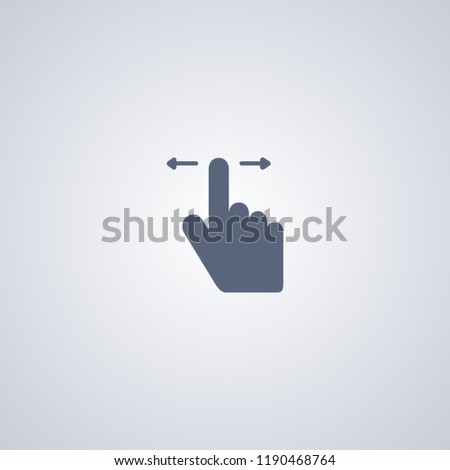 Finger scrolling , vector best flat icon on white background , EPS 10