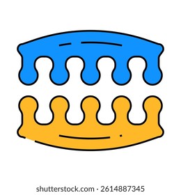 finger separator line icon vector. finger separator sign. isolated symbol illustration