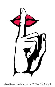 The finger shows quietly