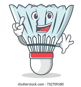 Finger shuttlecock character cartoon vector art illustration