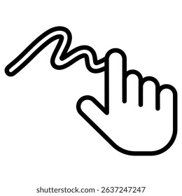 finger sign icon Simple thin line stroke