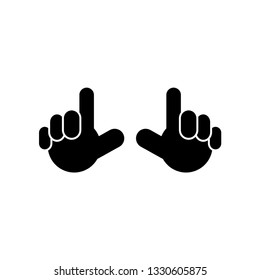finger sign icon template