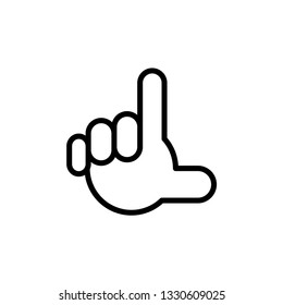 finger sign icon template