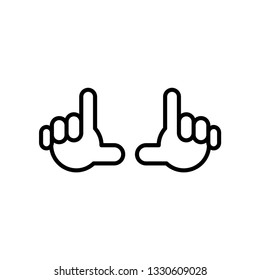 finger sign icon template