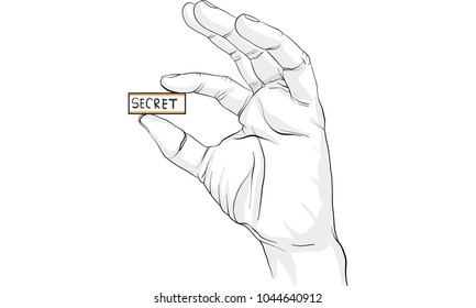 finger signal, hand signal  vector