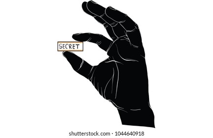 finger signal, hand signal  vector