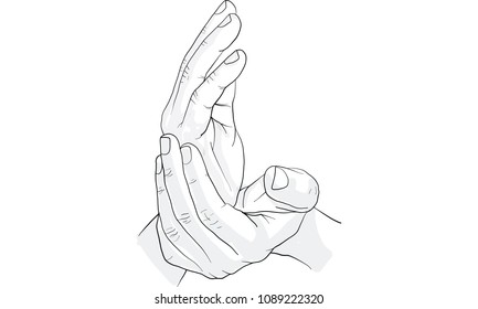 finger signal, hand signal  vector