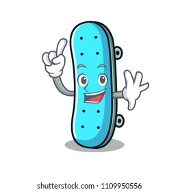 Finger skateboard mascot cartoon style