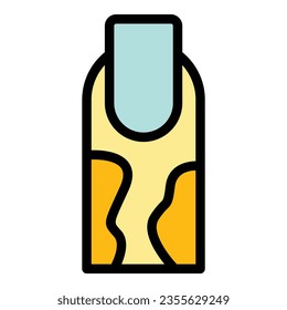 Finger skin icon outline vector. Clinic health. Disease allergic color flat