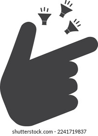 Finger snap icon, expression icon black vector