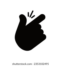 finger snap icon in flat style