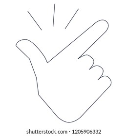 finger snap icon trendy icon on white background for web graphic