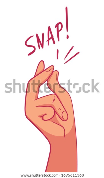 Finger Snap. Vector illustration. Isolated on\
white background