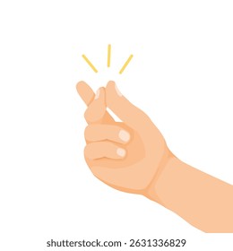 Finger snapping gesture for success, easy and click symbol