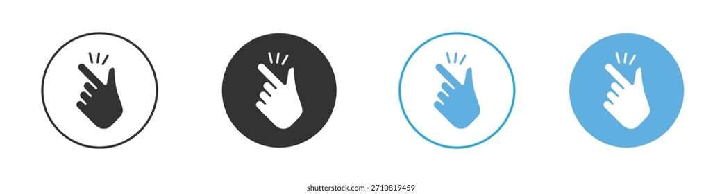 Finger snapping icon. Graphic icon design template