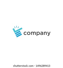 finger snapping icon logo template, vector file eps 10, text and color is easy to edit