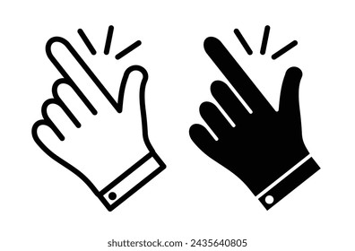 Icono de ajuste de dedo. ok o fácil icono de ajuste de dedo conjunto sobre fondo blanco
