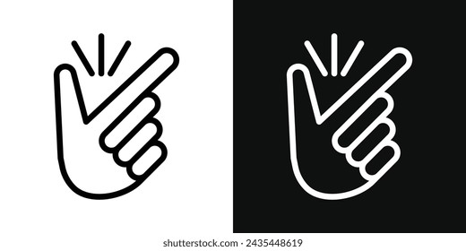 Finger Snapping Icon Set. Vector Illustration