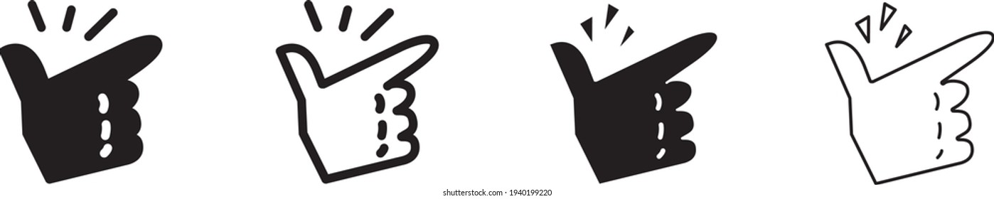 Finger Snapping icon , vector