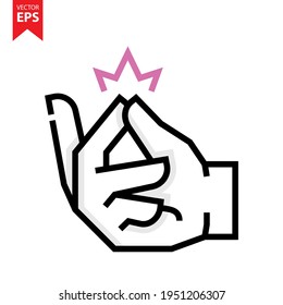 Finger snapping icon vector design. Hand gestures symbol for your website design, logo, app, UI. Eps10 vector illustration.