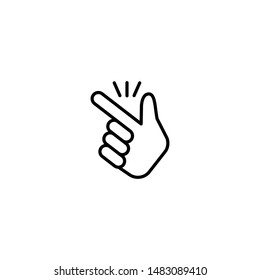 finger snapping icon vector illustration